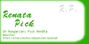 renata pick business card